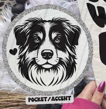 Aussie shepherd pocket 35800 DTF transfer