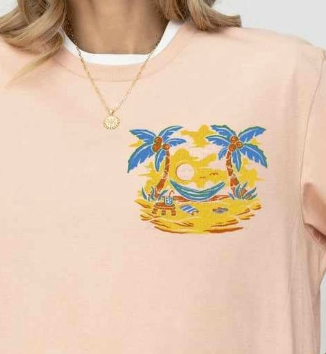 Beach scenery with hammock 27676 DTF transfer