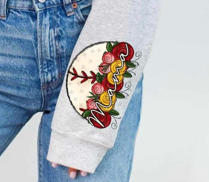 Baseball mama sleeve 80846 DTF transfer