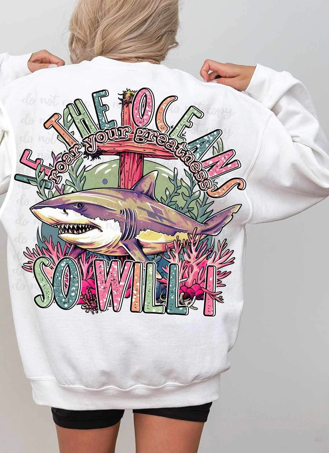 If the oceans roar your greatness so will i 27184 DTF transfer