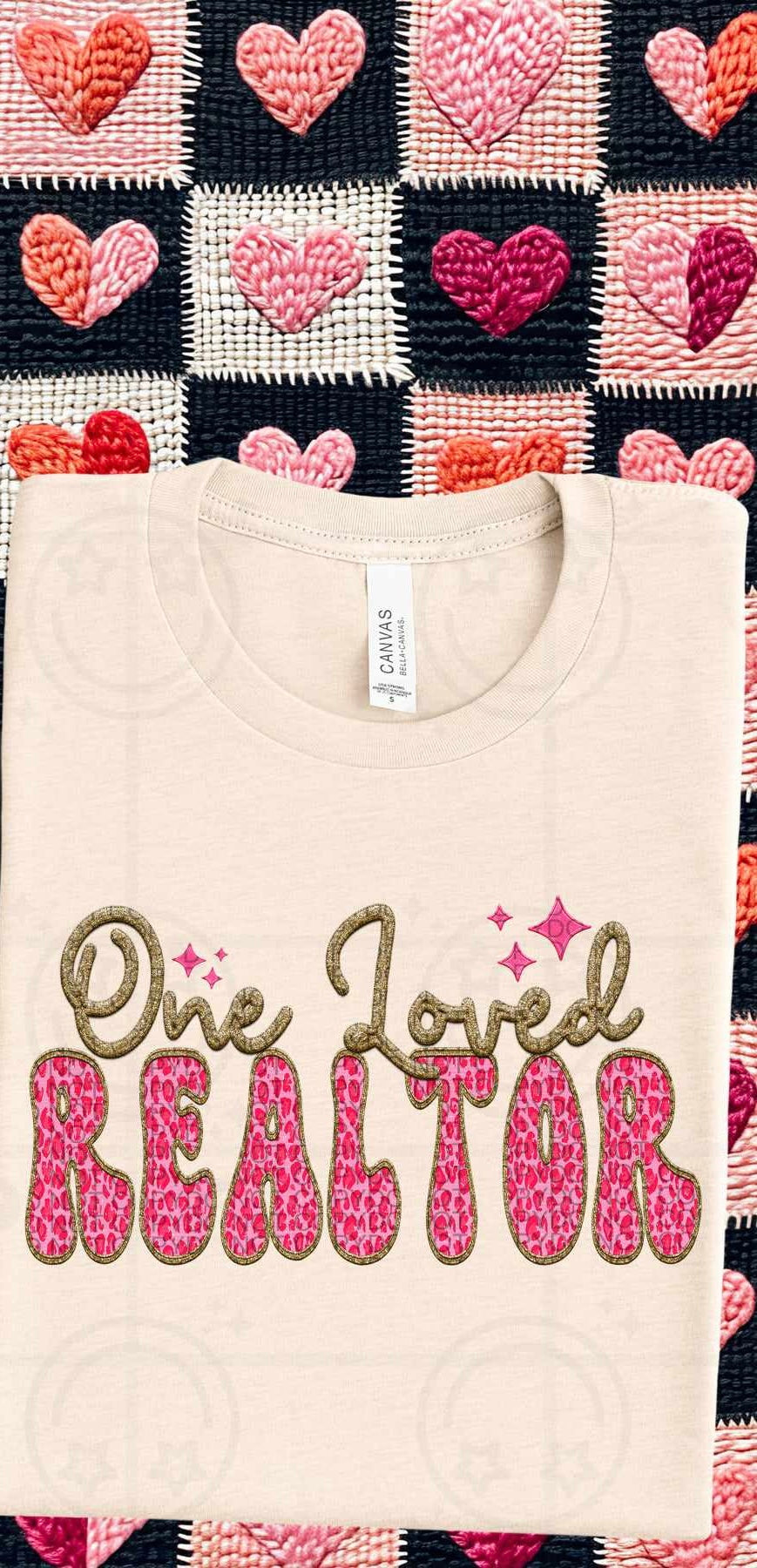 One loved realtor pink leopard (HW) 75803 DTF transfer