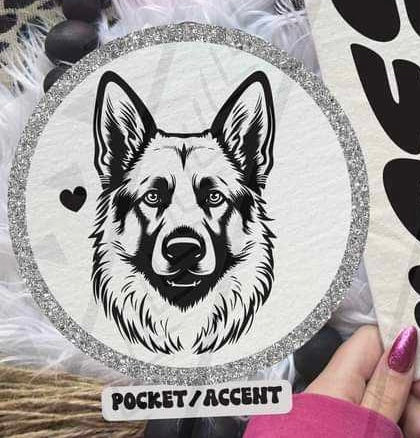 German shepherd pocket 35720 DTF transfer