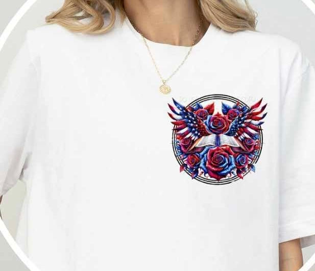 Patriotic wings and bible 29840 DTF transfer