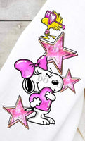 Girl Snoopy, bird, stars AG 17429 DTF TRANSFER