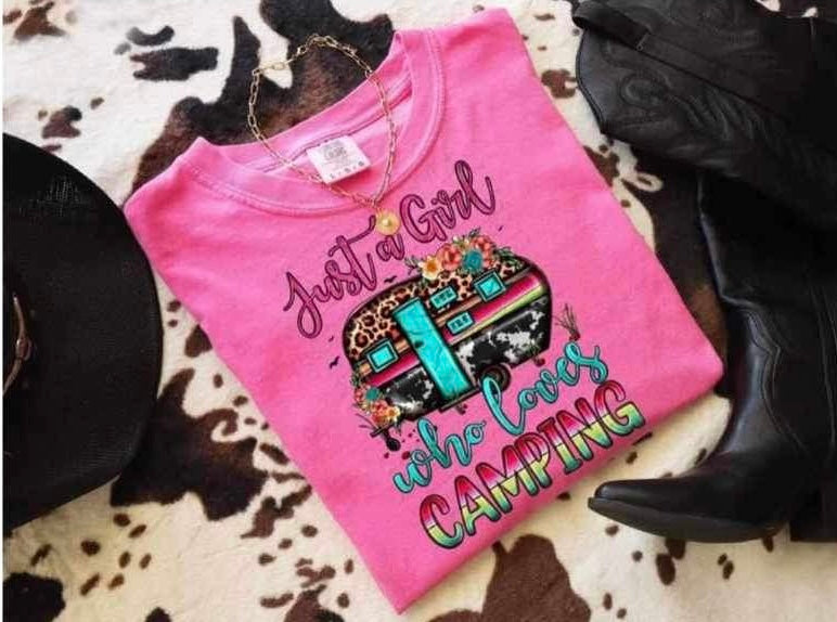 Just a girl who loves camping western 26823 DTF transfer