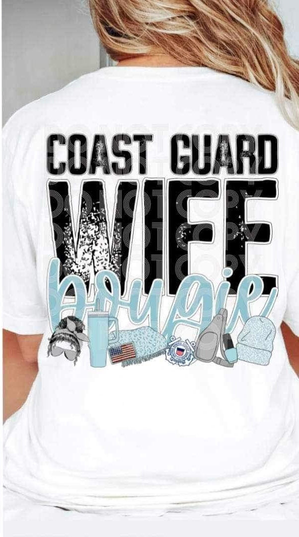 Coast guard wife boujie 19427 DTF Transfer