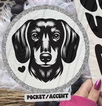 dachshund pocket 35723 DTF transfer