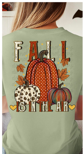 Fall is in the air (leopard, polka dot, brushstroke pumpkins) 36708 DTF transfer