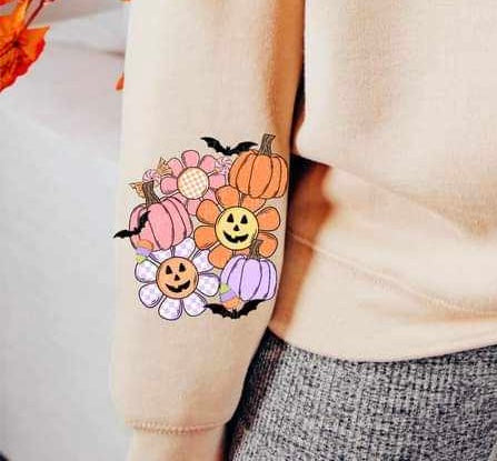 Pastel flowers and pumpkins (VIRGO) 36082 DTF transfer