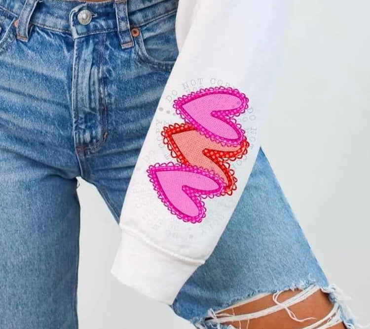 I am so loved hearts SLEEVE 67947 DTF transfer
