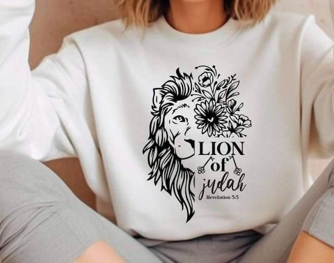 Lion of judah BLACK 20500 DTF transfer