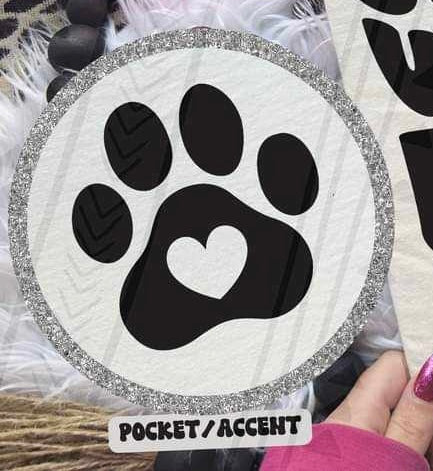 Paw print pocket 35986 DTF transfer
