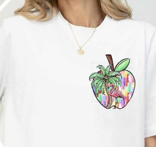 Palm tree in apple 27950 DTF transfer