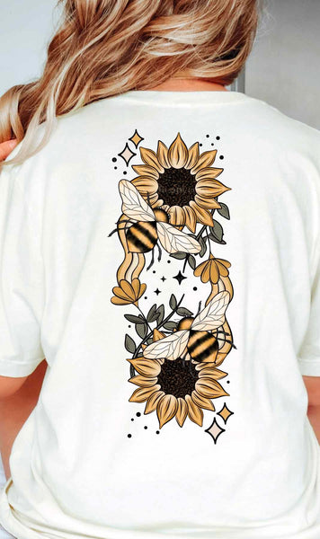 Bees and sunflowers BACK (CSC) 32193 DTF transfer