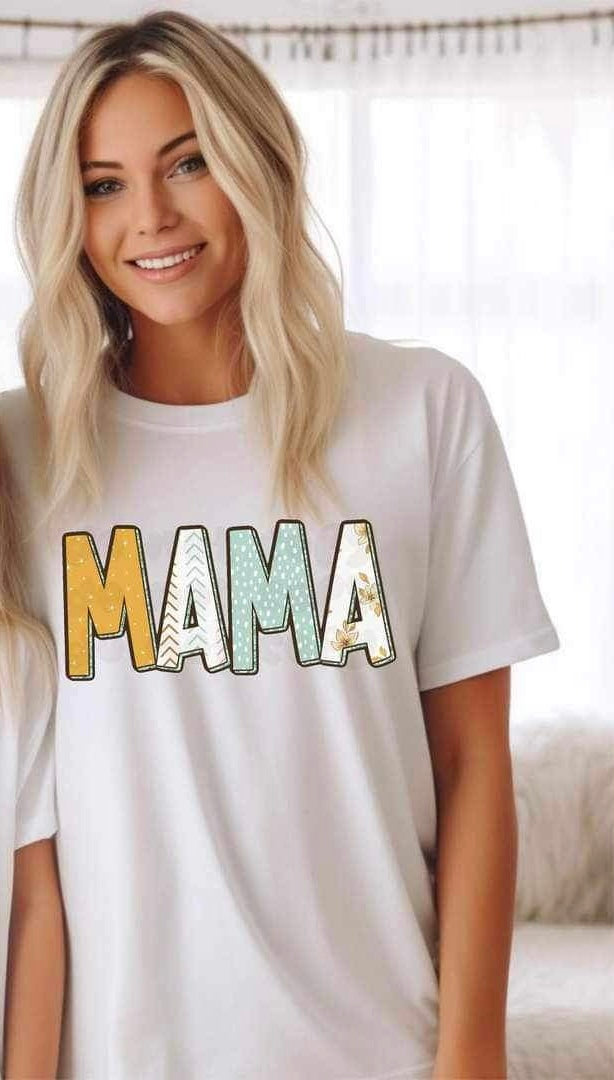 Mama patterned 23798 DTF transfer