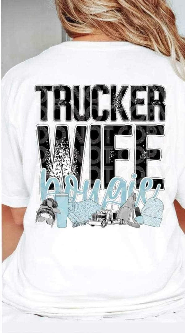 Trucker wife boujie 19458 DTF Transfer