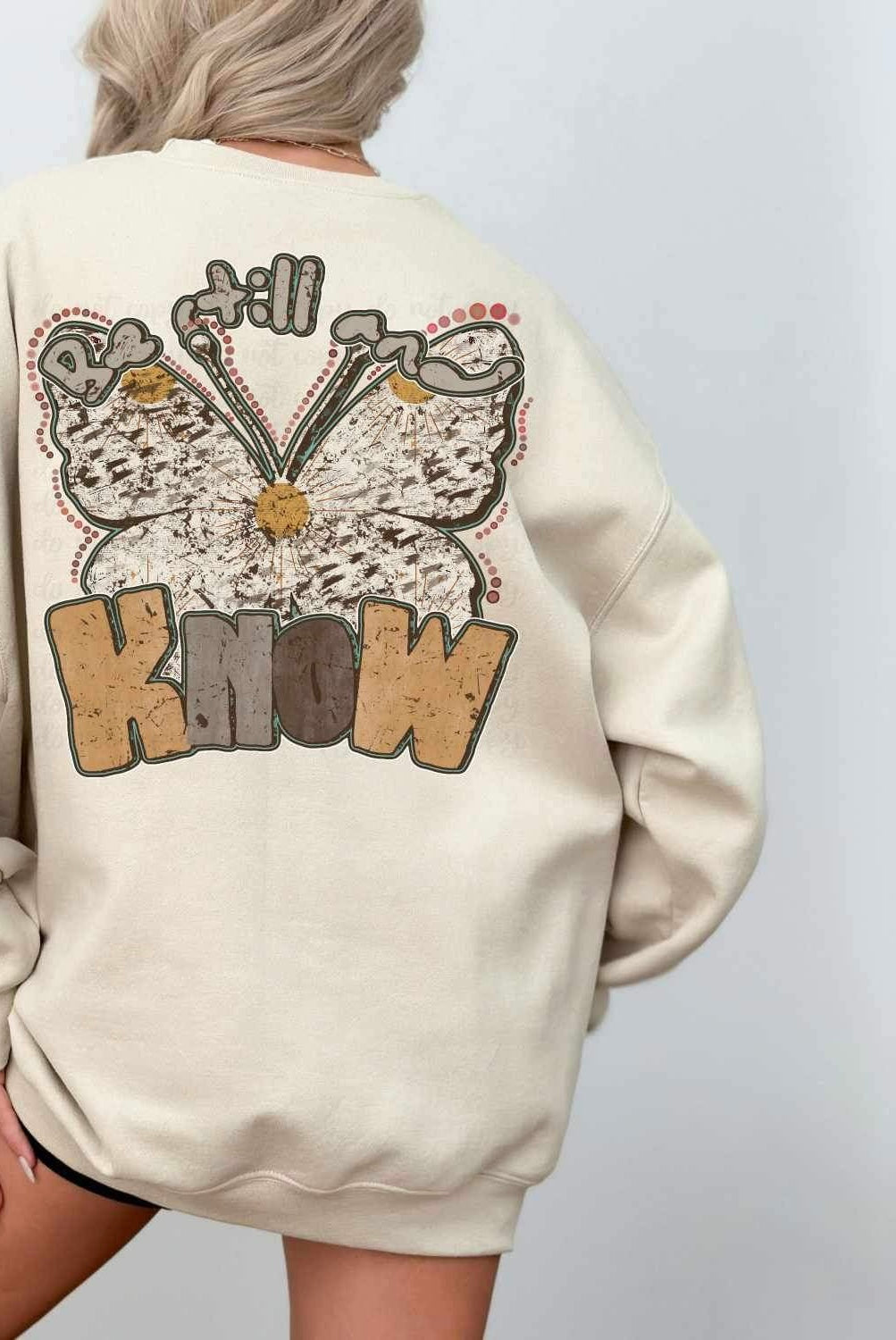 Be still and know butterfly 23475 DTF transfer