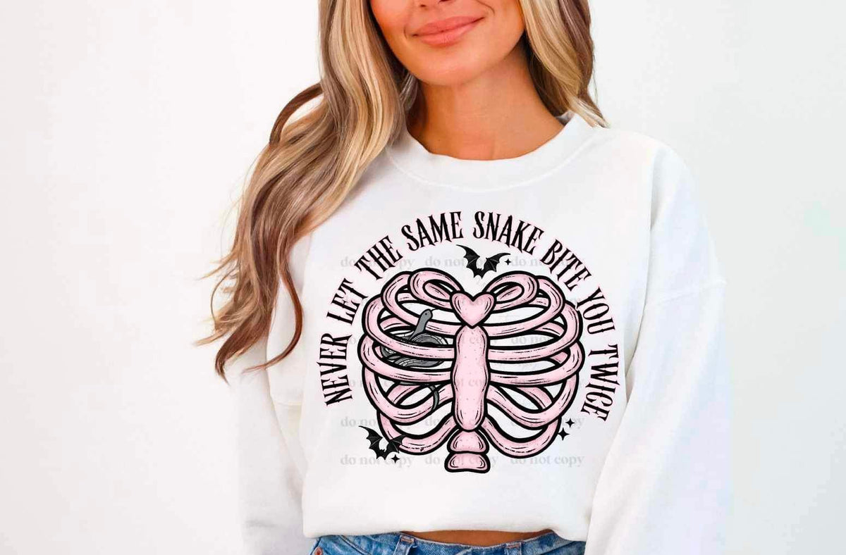 Never let the same snake bite you twice ribs (CSC) 21039 DTF transfer