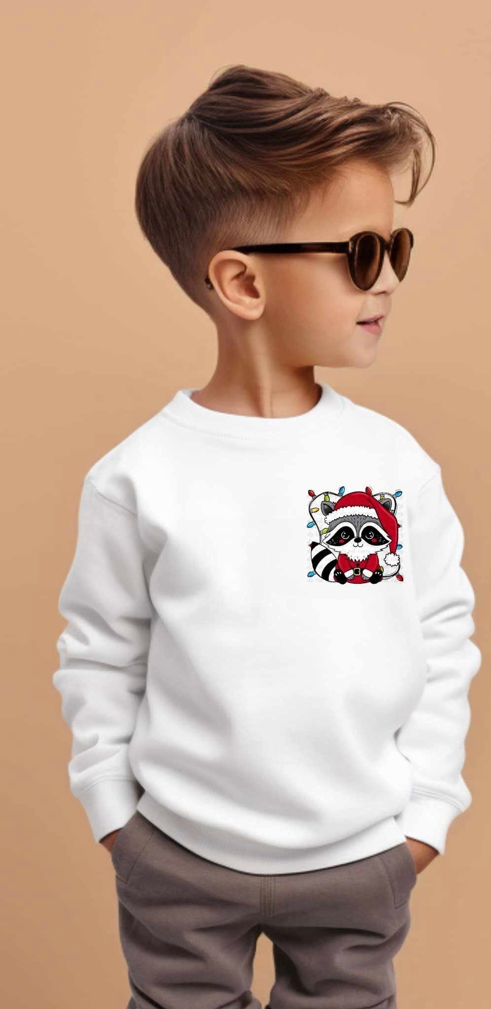 Christmas raccoon pocket 60832 DTF transfer