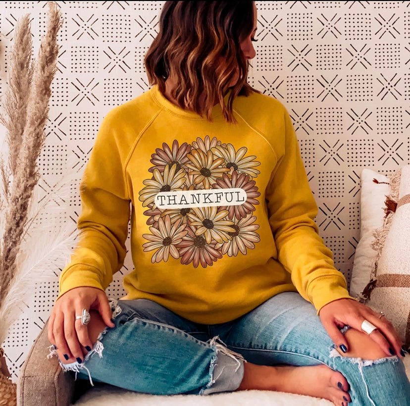 Thankful fall flowers 36383 DTF transfer