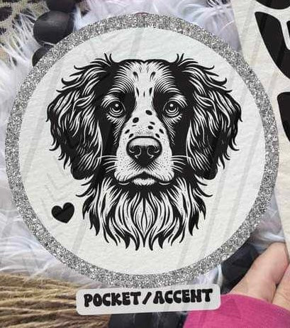 Brittany spaniel pocket 35989 DTF transfer