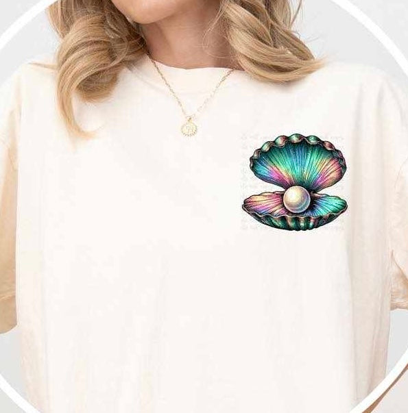 clam with pearl 29791 DTF transfer