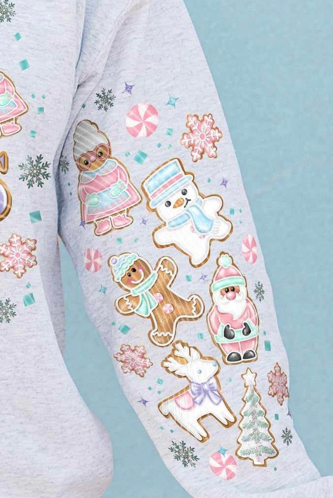 Sweet Christmas sleeve (gravitee) 70095 DTF transfer