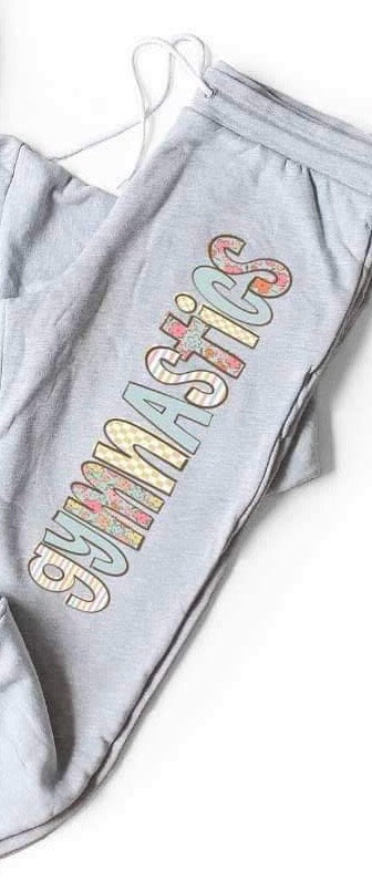 Gymnastics SKINNY pastel patterned font 21194 DTF transfer