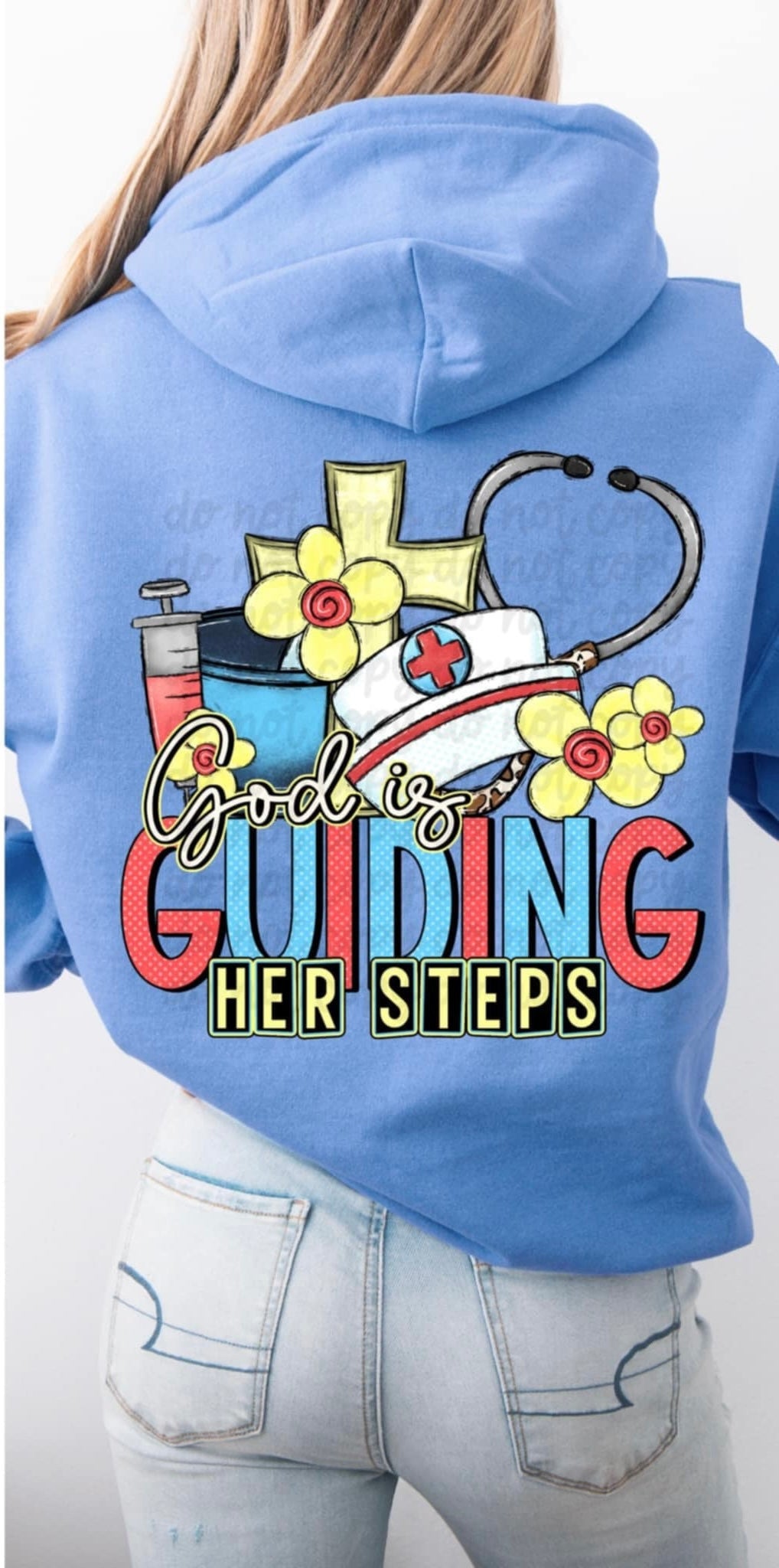 God is guiding her steps 90027 DTF transfer