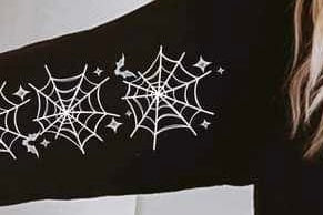 White cobweb sleeve (CSC) 36310 DTF transfer
