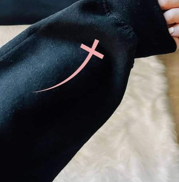 Pink cross SLEEVE 20397 DTF transfer