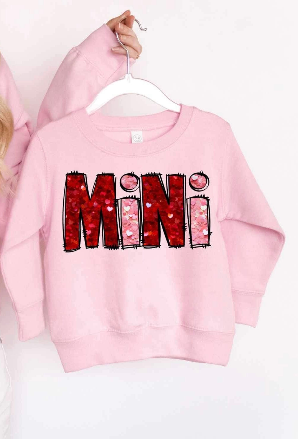 Mini red and pink heart glitter (WSB) 21542 DTF transfer