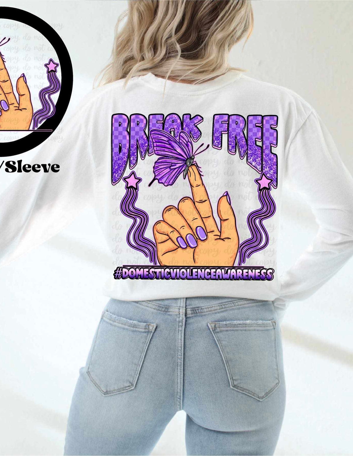 Break free #domesticviolenceawareness 36319 DTF transfer