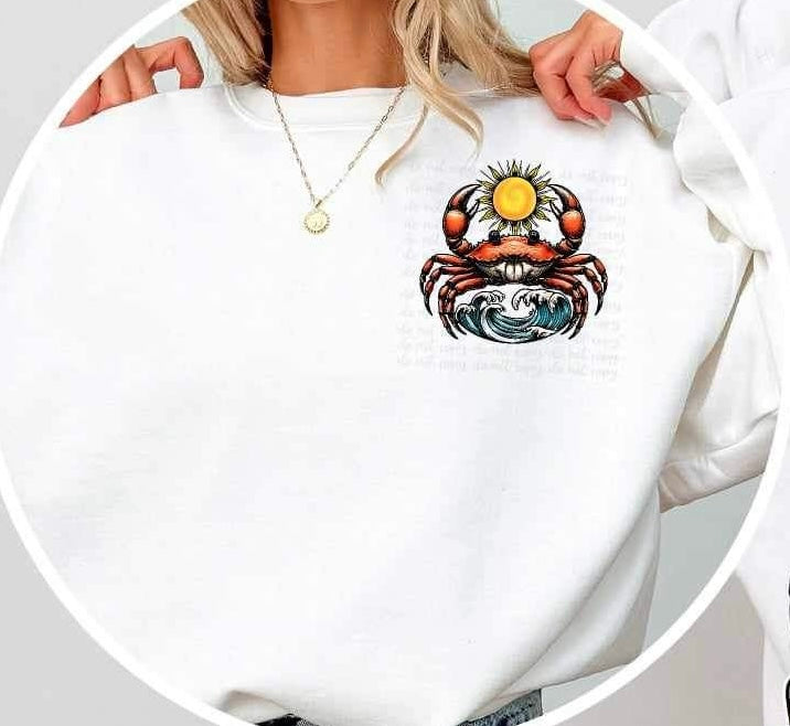 crab and sun 26528 DTF transfer