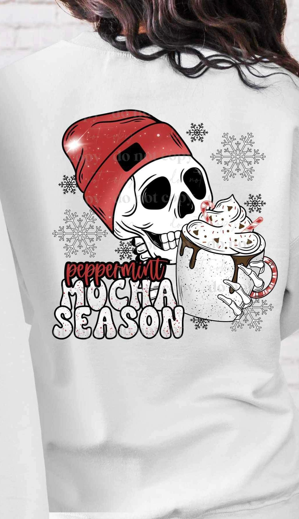Peppermint mocha season skellie 17237 DTF TRANSFER