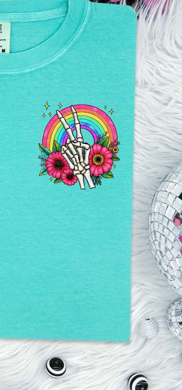 skellie peace with rainbow 32018 DTF transfer