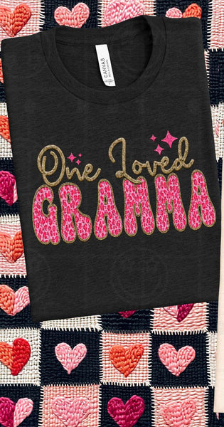 One loved gramma pink leopard (HW) 75812 DTF transfer