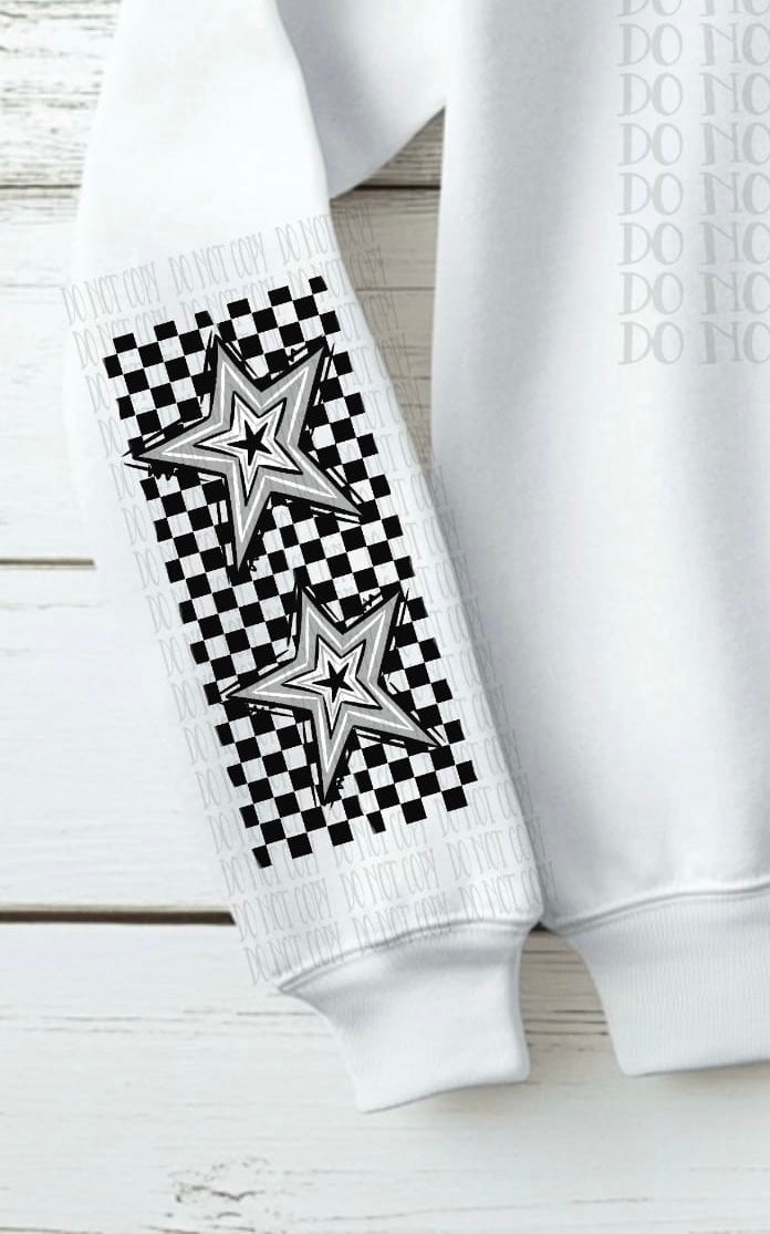 Star Checker Sleeve (SET OF TWO SLEEVES) (SSD) DTF TRANSFER
