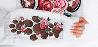 dog paw and flowers SLEEVE 16959 DTF Transfer