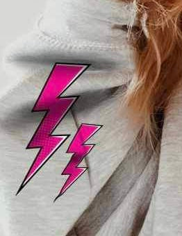 Pink lightning bolts SLEEVE 20786 DTF transfer