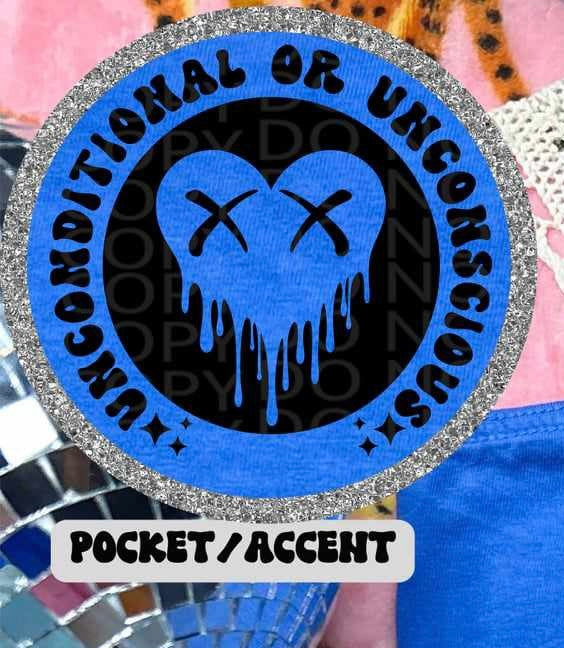 Unconditional or unconscious BLACK pocket (HW) 70675 DTF transfer