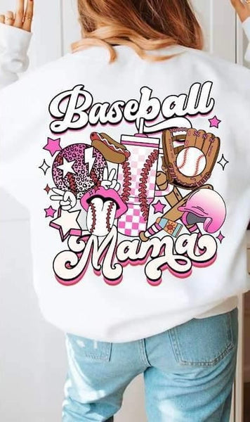 Baseball mama pink items 25124 DTF transfer