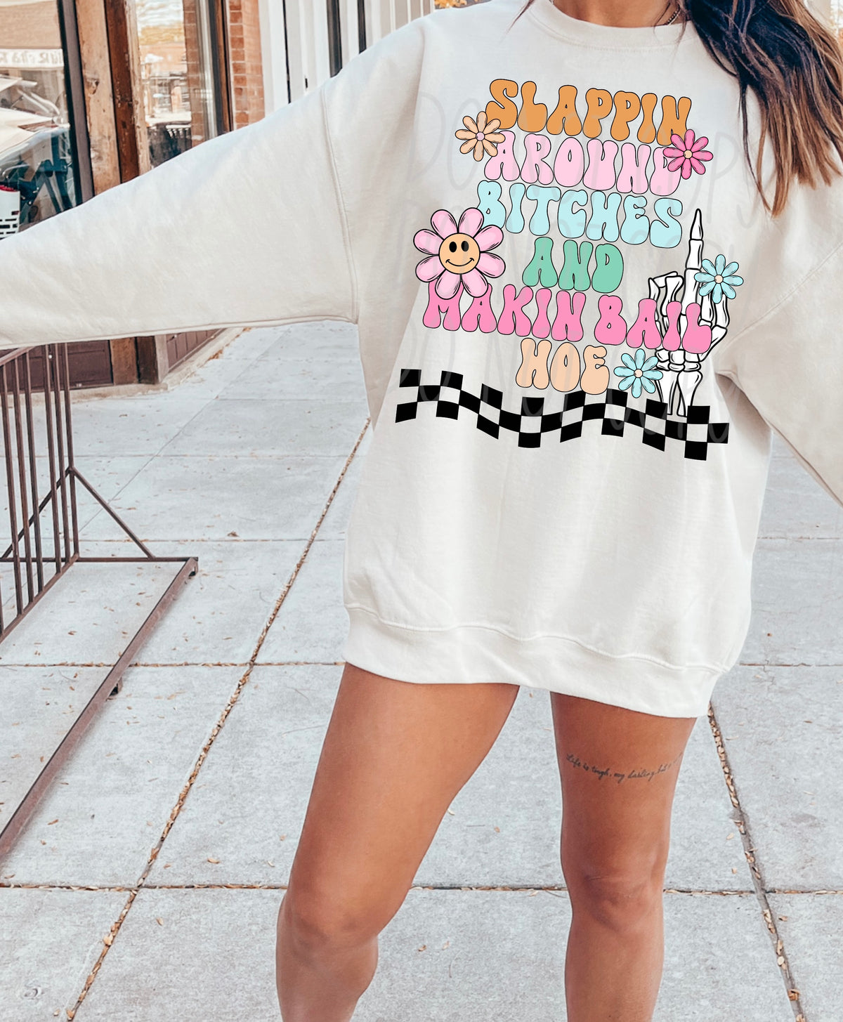 Slappin around bitches and making bail hoe COLORFUL (VIRGO) 33213 DTF tran
