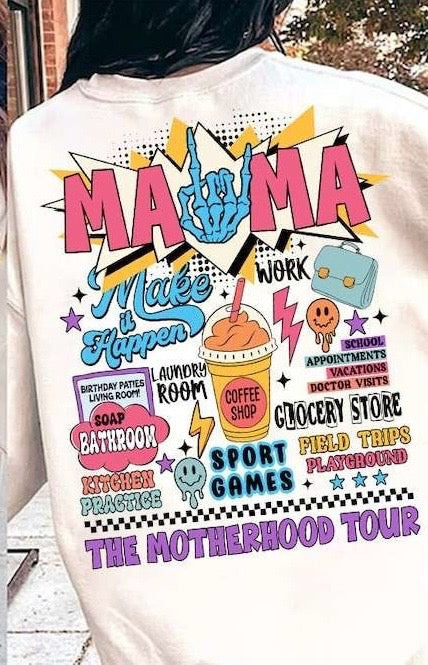 Mama the motherhood tour comic style 27882 DTF transfer