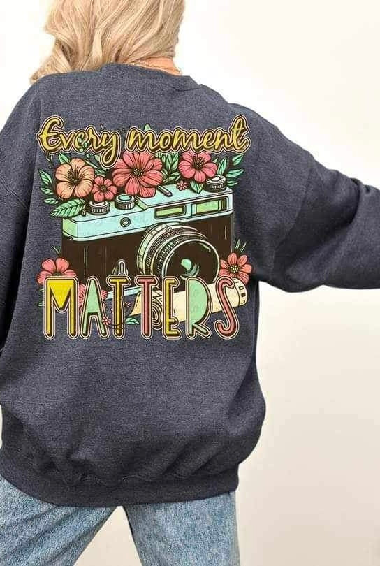 Every moment matters floral camera 23046 DTF transfer