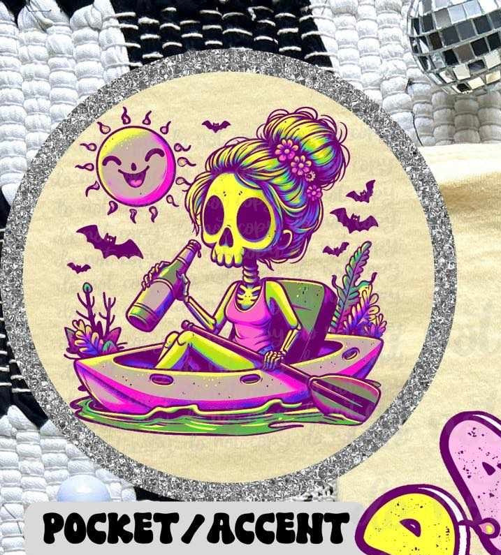 skellie drinking on kayak 32314 DTF transfer