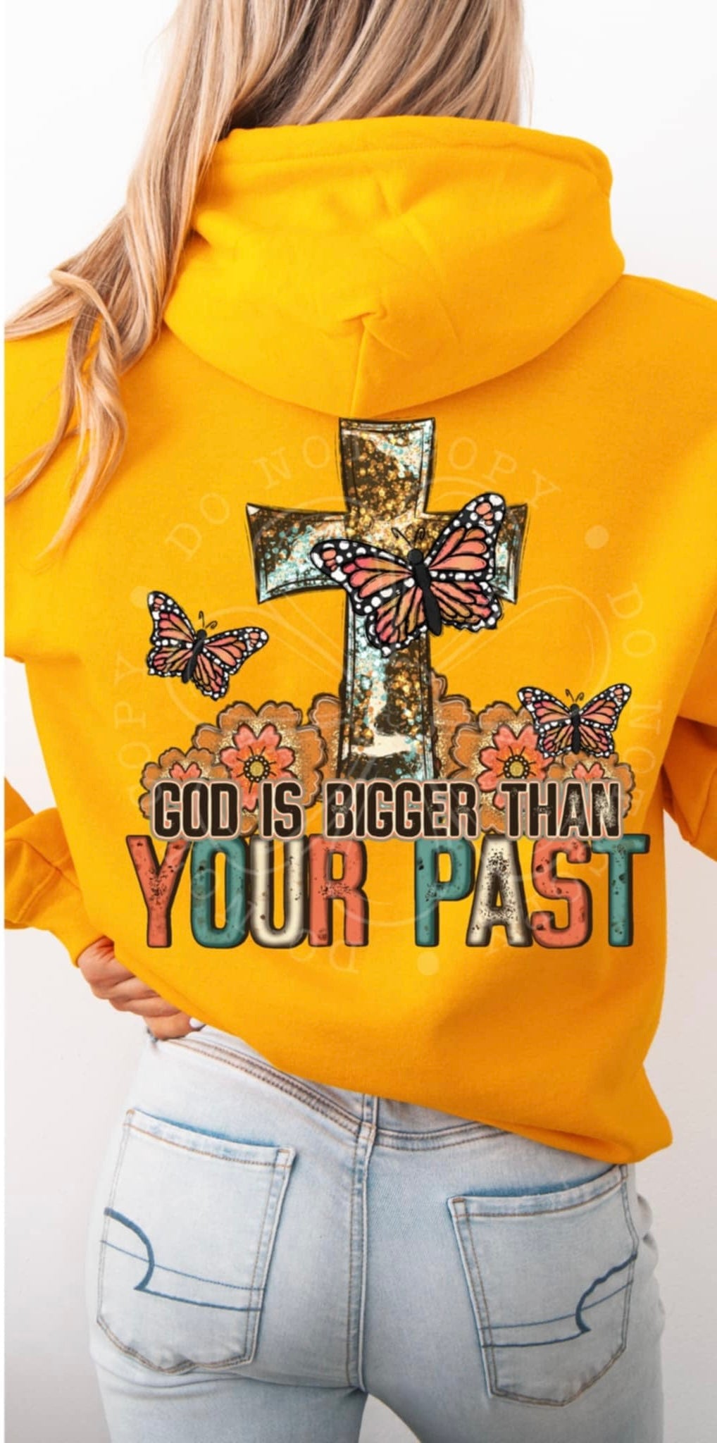 God is bigger than your past 85338 DTF transfer