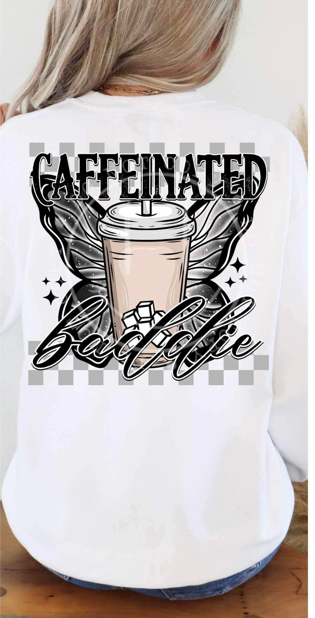 Caffeinated baddie latte with butterfly wings (LYTTLE) 24702 DTF transfer