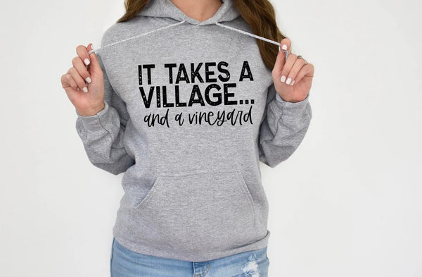 It takes a village... and a vineyard screen print transfer