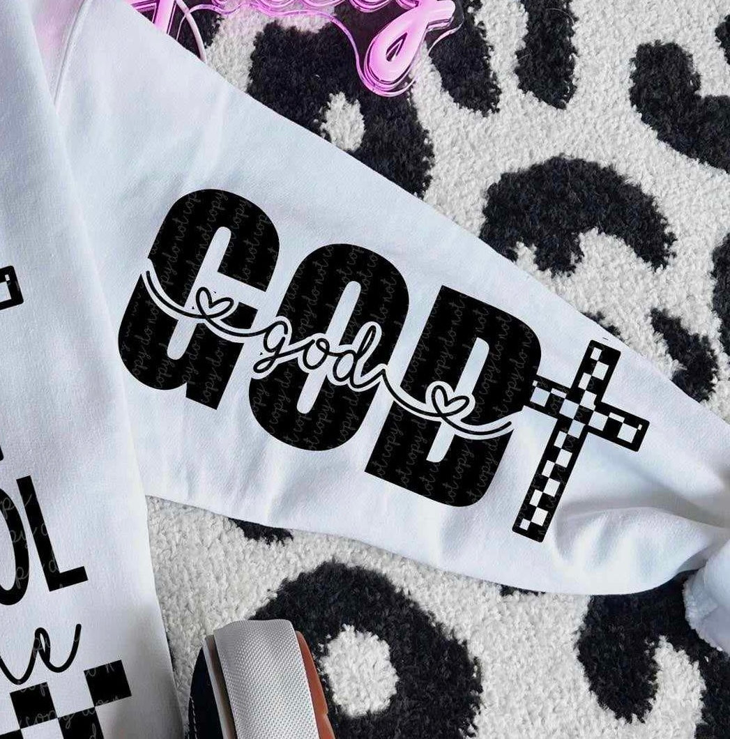 God is in control sleeve 67818 DTF transfer